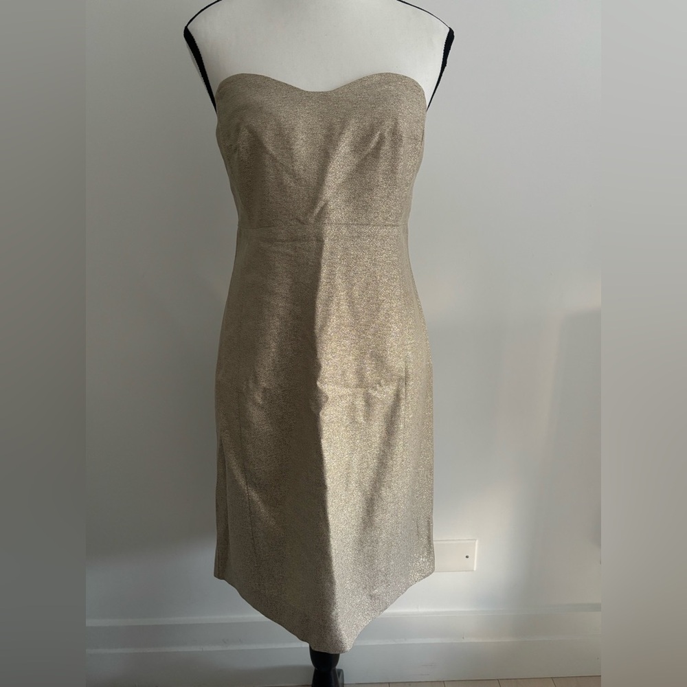 Comptoir Des Cotonniers Strapless Beige Dress